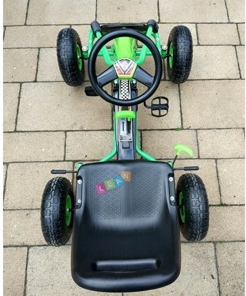 Pedal Air Kart + Inflatable Tires + Adjustable Seat – Green