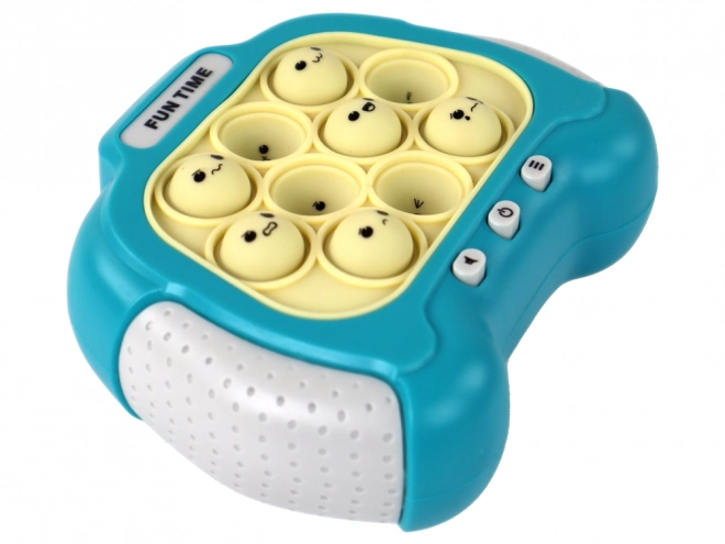 sensory blue pop it console with lights and sounds