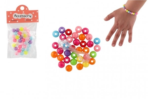 Colorful Plastic Beads with String