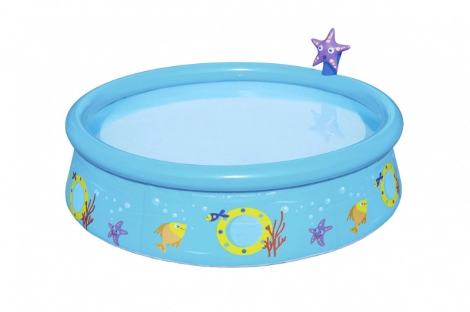 Garden Kiddie Pool with Sprinkler Fish Theme