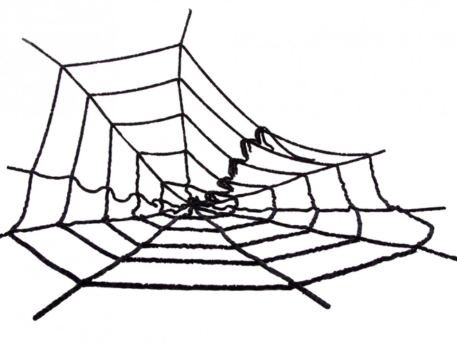 Large Black Halloween Spider Web Decoration