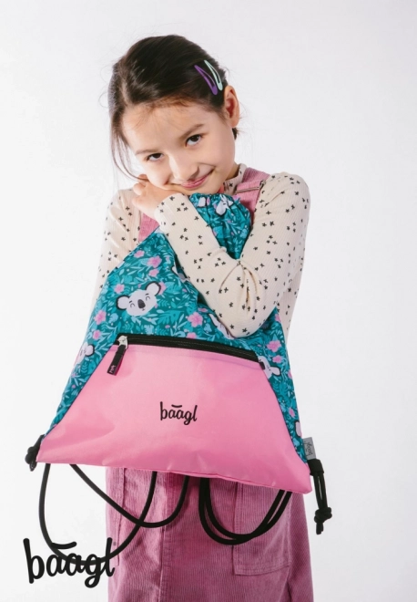 Baagl Set Zippy Baby Koala School Backpack, Pencil Case, and Shoe Bag