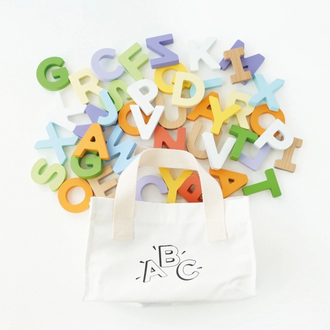 Alphabet Letters in Cotton Bag