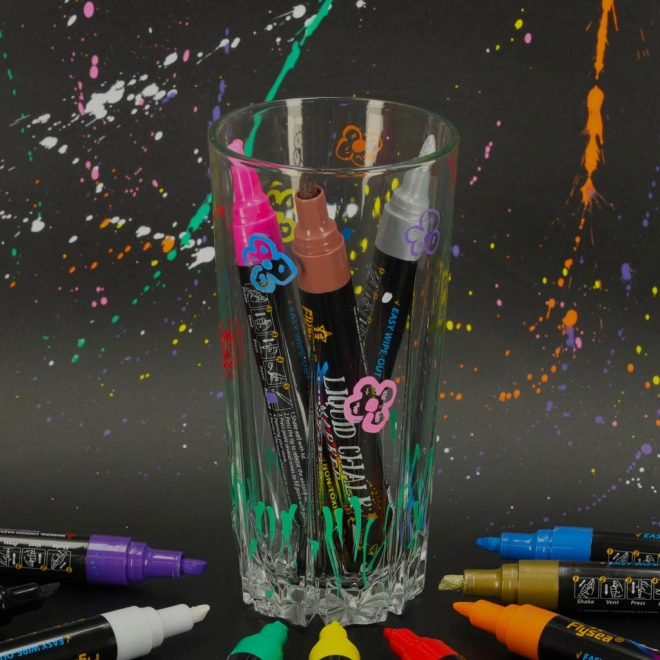 Chalk Markers for Windows and Boards 12 Pack