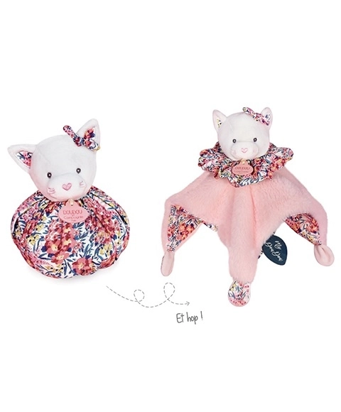 Comforting Pink Cat Plush Toy 3-in-1