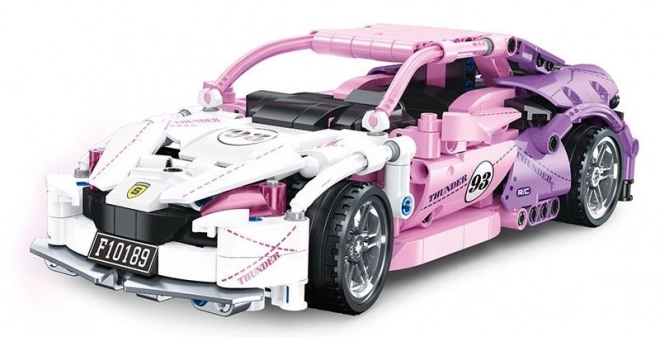 Pink Sports Car Building Block Set