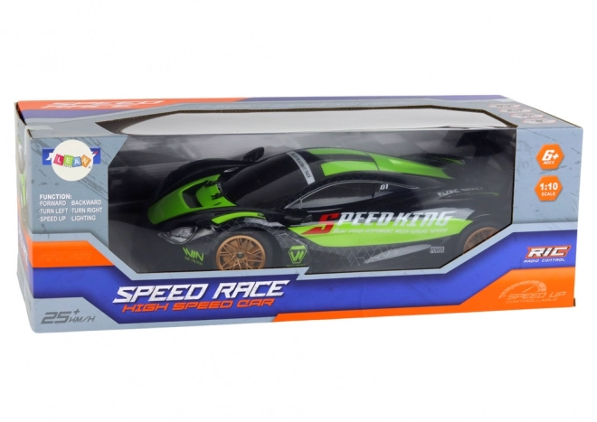 Large Remote Control Sports Car Green and Black