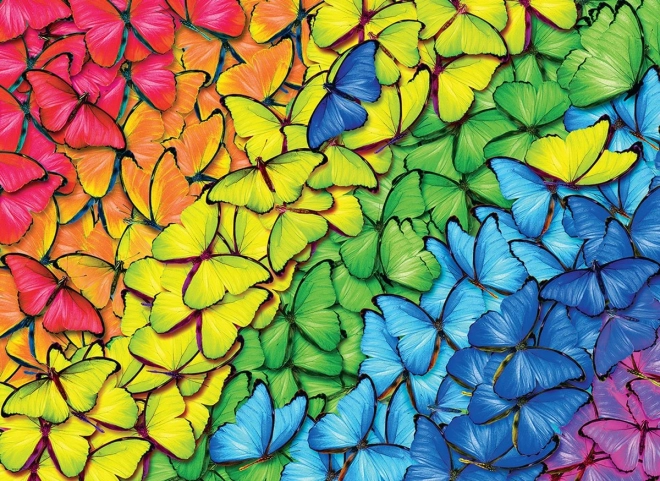 Eurographics Puzzle Metal Tin Butterfly Rainbow 1000 Pieces