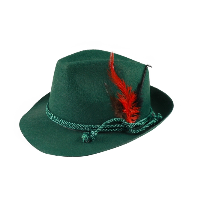 Traditional look with a colorful feather