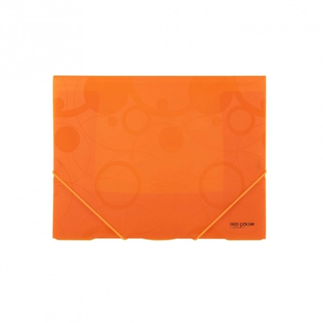 A4 Document Folder with Elastic Band in Orange