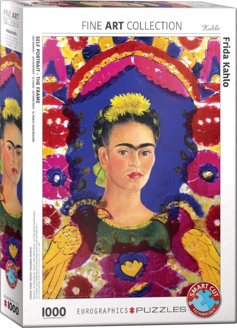 Frida Kahlo Portrait Puzzle 1000 Pieces in Frame