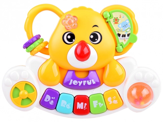 Colorful Interactive Koala Keyboard with Animal Sounds – Yellow