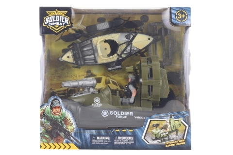 Military Playset with Boat and Soldier