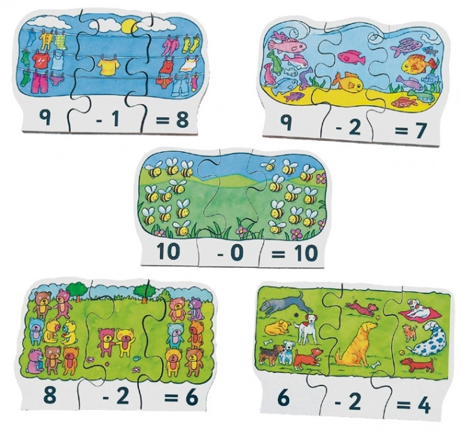 Subtraction Wooden Puzzle 30 Pieces by Just Jigsaws