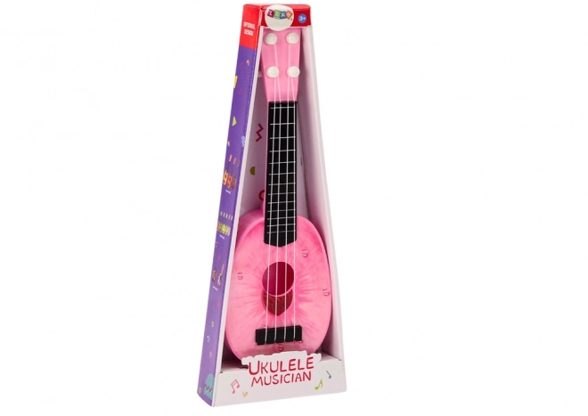 Children's Peach Themed Pink Ukulele