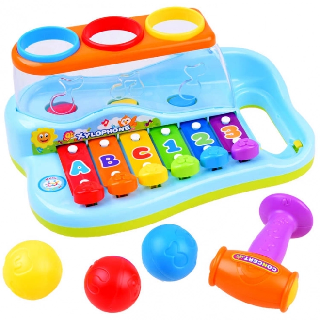 Educational Xylophone with Balls and Hammer