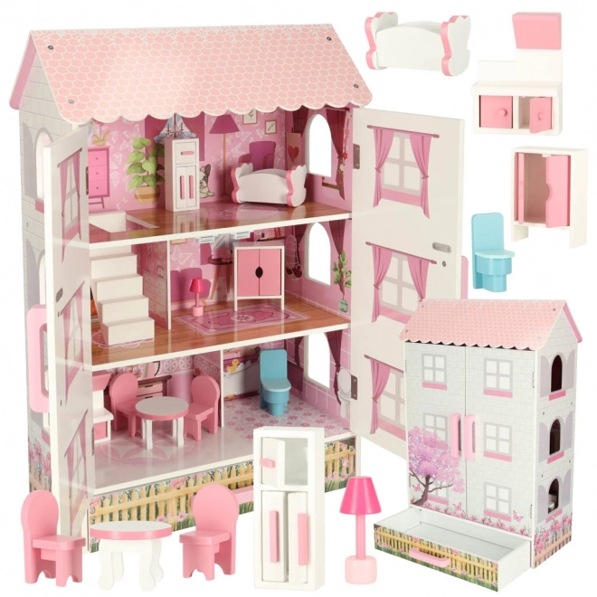 Maison de poupées en bois Lulilo Papilio rose 80cm