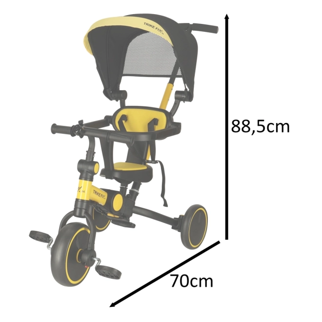 Yellow and Black Trike Fix V4 with Canopy – Yellow and Black