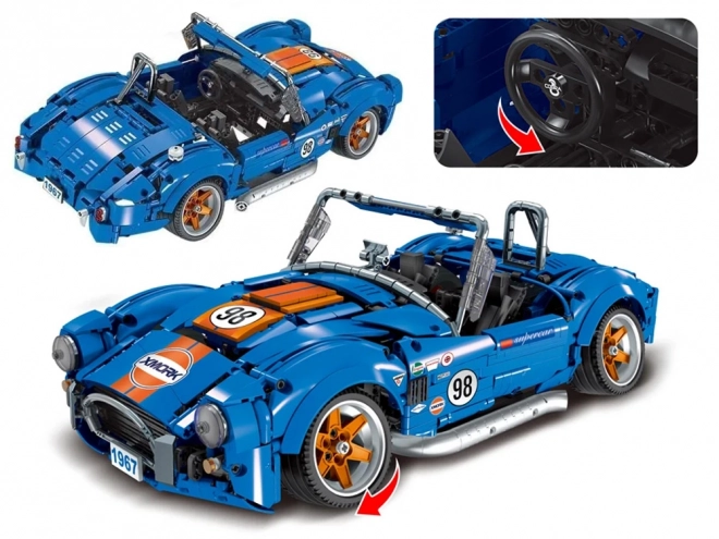 Technical building blocks sports car Cobra