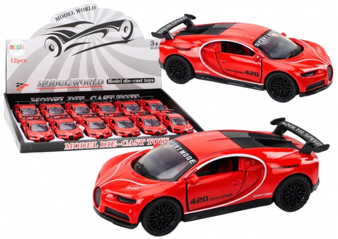 Red Friction-Driven Sport Car Scale 1:32