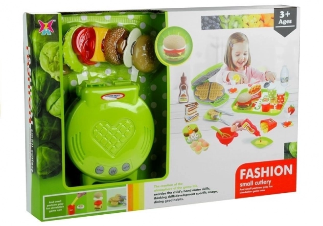 Fast Food Waffle Making Set with Accessories