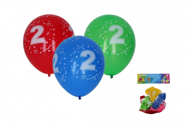 Inflatable Balloons Set with Number 2 - 5 pcs