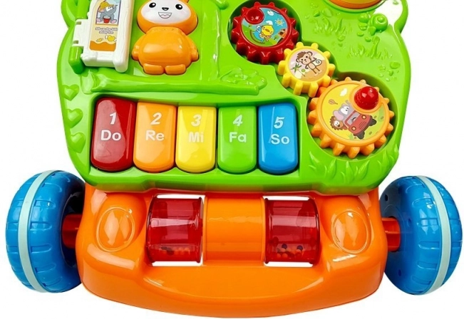 Interactive panel with 5-key piano