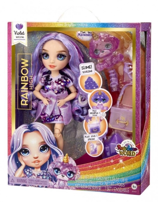 Rainbow High Fashion Doll with Pet - Violet Willow