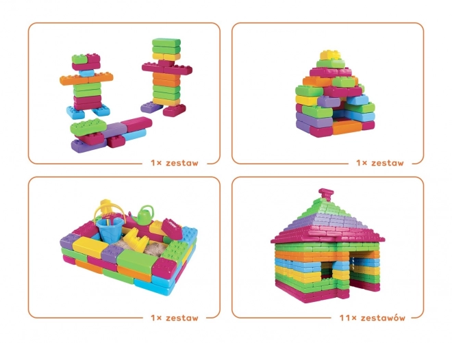 Building Bricks Set 33 Pieces Pastel