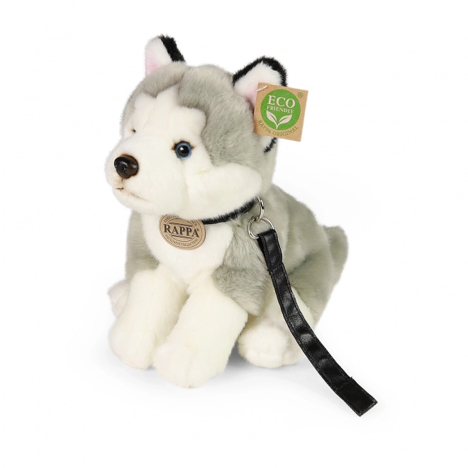 Plush Husky Dog with Leash