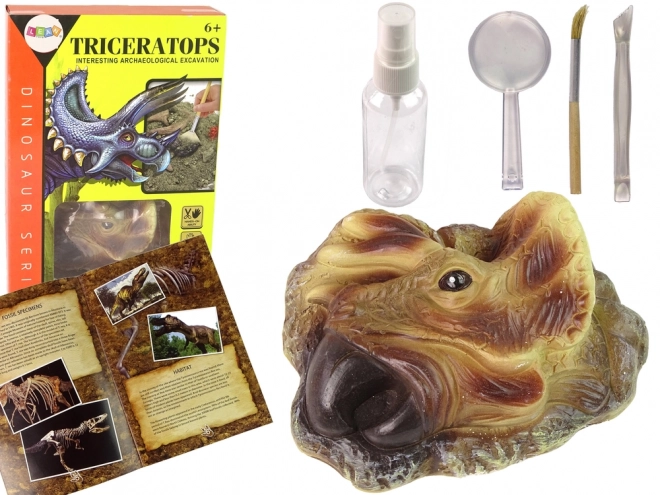 Educational Dinosaur Excavation Set - Triceratops