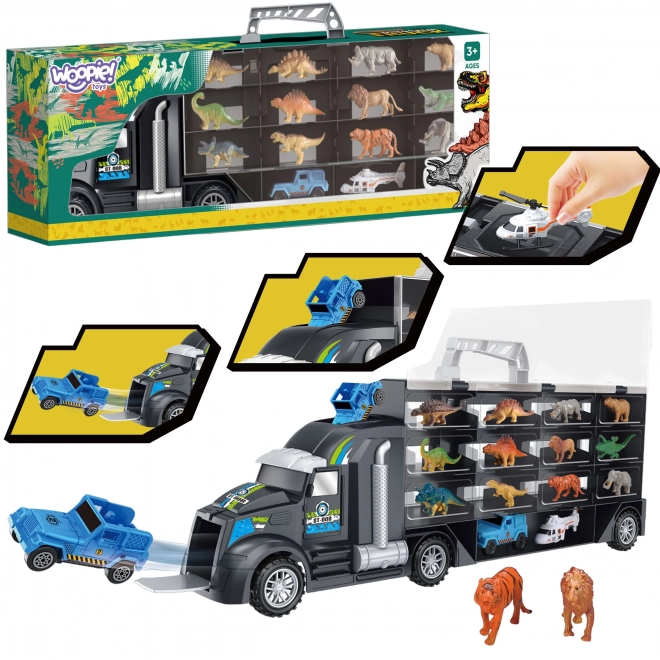Woopie cargo truck with dinosaurs