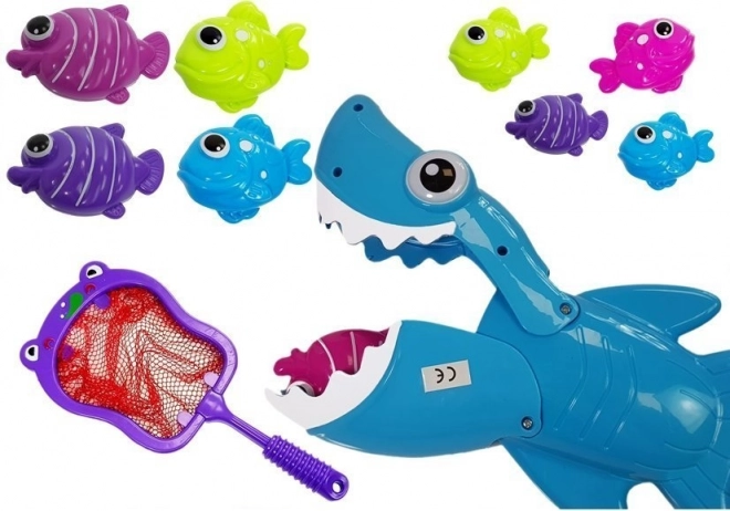 Shark Bath Game Fish Catcher Set