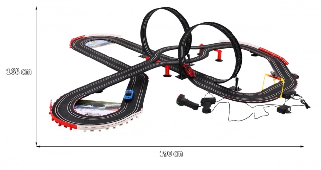 Children's 10-Meter Racing Track Set with Remote Controls and Lights