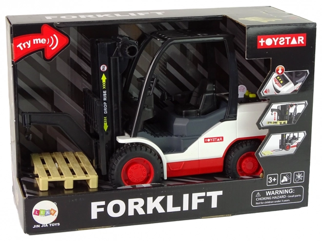 Forklift Toy with Movable Fork and Palette