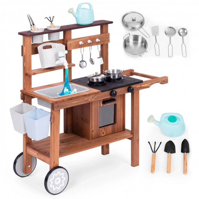 Outdoor Mud Kitchen For Children With Accessories