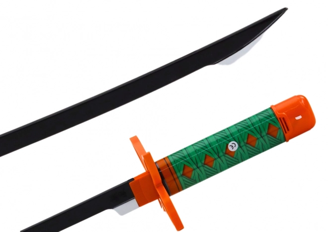 Samurai Sword with Green Handle and Sound Effects