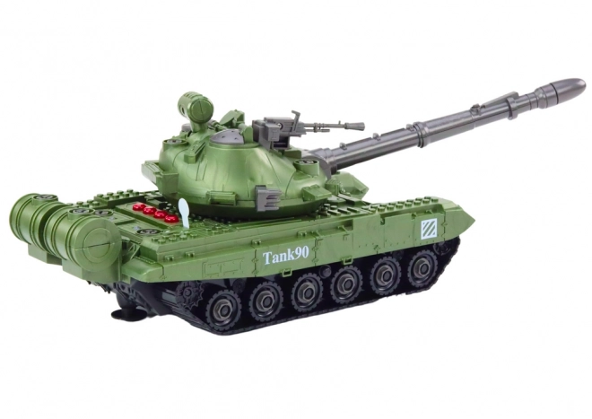 Carro armato verde fai da te per bambini con pezzi smontabili e suoni