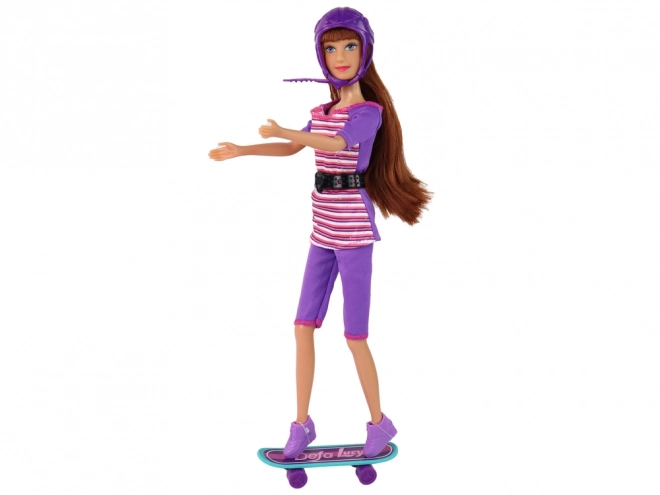 Lucy Dolls Set with Scooter and Skateboard