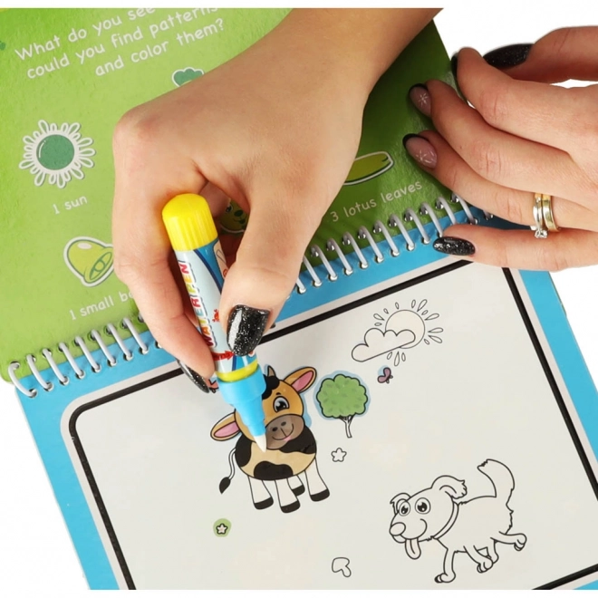 Water Coloring Book with Pen - Animals