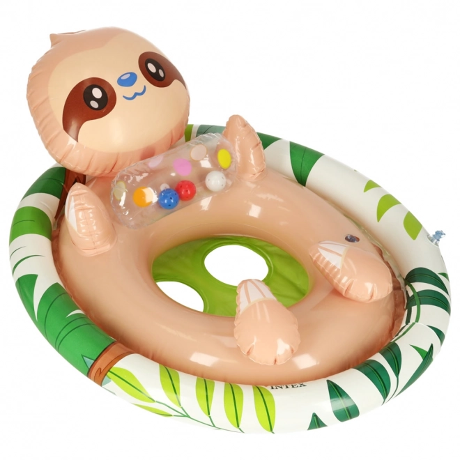 Inflatable Baby Swim Ring with Sloth Design