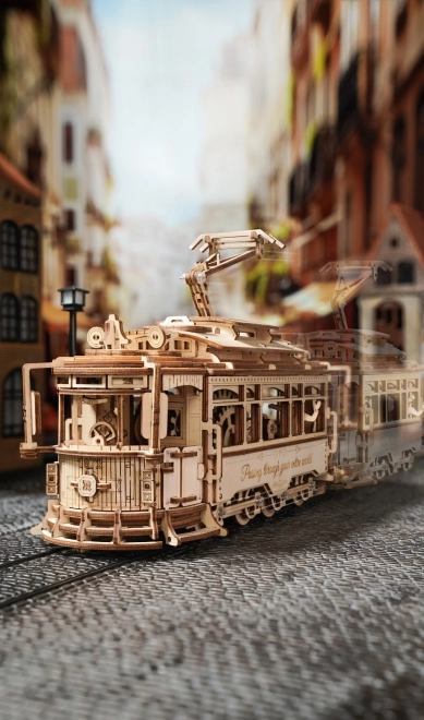 3D Wooden Mechanical Tram Puzzle