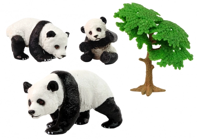 Animal Figurine Set with Pandas