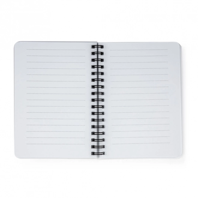 Twin Wire Black and White Notebook A6