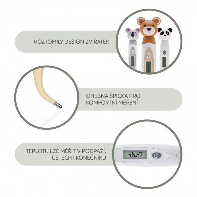 Digital Thermometer with Flexible Tip Koala Design