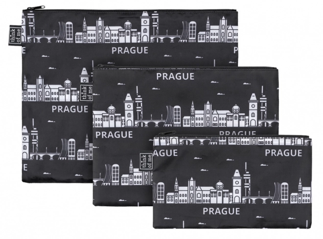 Set of 3 Prague-Themed Pouches