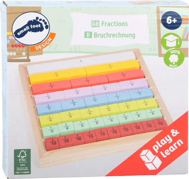 Small Foot Educational Colorful Fraction Board