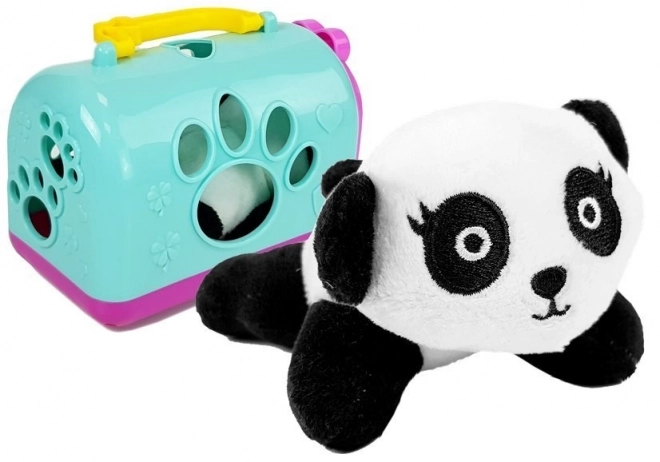 Small Plush Panda with Carrier