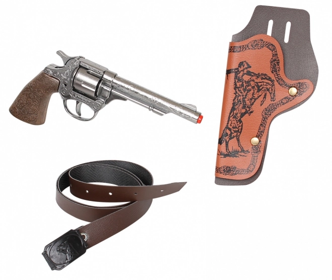 Metal Cowboy Revolver with Holster by Gonher