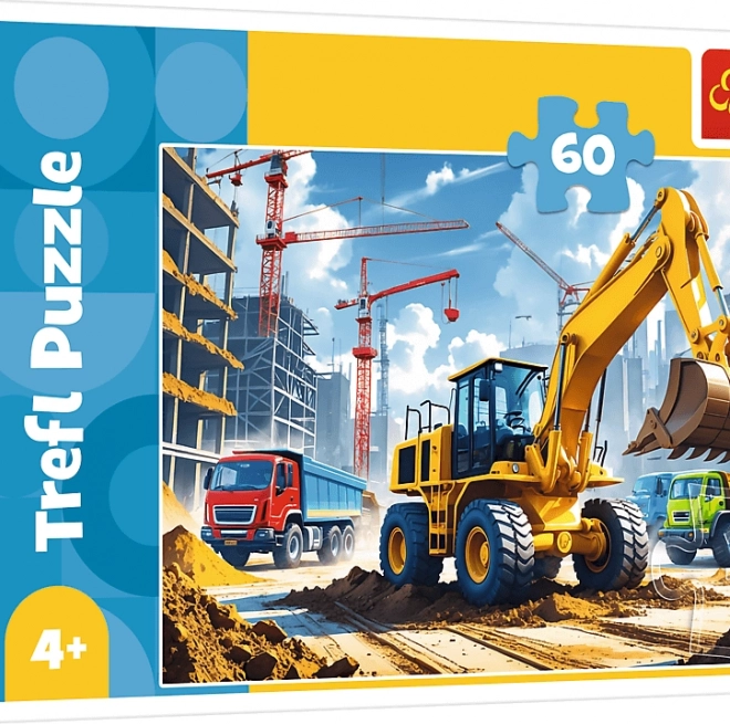 Puzzel Tractor met Graaf-laadmachine 60 stukjes